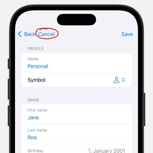 Jeehut's tweet image. Is there a built-in way in #SwiftUI to detect that a view is not at the root of a #NavigationStack?
I’d like to reuse for both “new” and “edit” modes but only the “new” mode is shown as a sheet & should get the “Cancel” button. How can I hide it when pushed in a NavigationStack?
