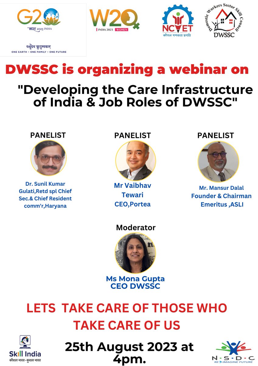 DwsscInfo's tweet photo. #MSDE #SKILLINDIA #NCVET #NSDC #DOMESTICWORKISCAREWORK #INFORMALWORK https://t.co/DqwYa1c8YS