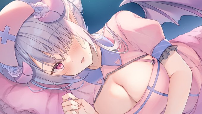 一緒に添い寝してくれる 
😈のナースのお姉さん🤍ྀི 