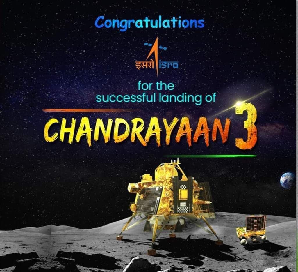 ସବୁ ଅପେକ୍ଷାର ଅନ୍ତ,ଜହ୍ନରେ ପାଦ ରଖିଲା ଭାରତ ଚନ୍ଦ୍ରଯାନ-୩

ସଫଳତାର ସହ ଓହ୍ଲାଇଲା ଲ୍ୟାଣ୍ଡର'ବିକ୍ରମ '।ଦକ୍ଷିଣ ମେରୁରେ ଉଡିଲା ତ୍ରିରଙ୍ଗା।ମହାକାଶ ଗବେଷଣା କ୍ଷେତ୍ରରେ ଇତିହାସ ସୃଷ୍ଟି କଲା ଭାରତ।ଦୀର୍ଘ ୫୦ ଦିନର ମହାକାଶ ଯାତ୍ରା ଶେଷ କରି ଚନ୍ଦ୍ର ପୃଷ୍ଠରେ ଭାରତ।ଯେଉଁଠି ସାରା ବିଶ୍ୱର କେହି ପହଞ୍ଚିନଥିଲେ,ଆମେ ସେଠି ପହଞ୍ଚିଲେ।