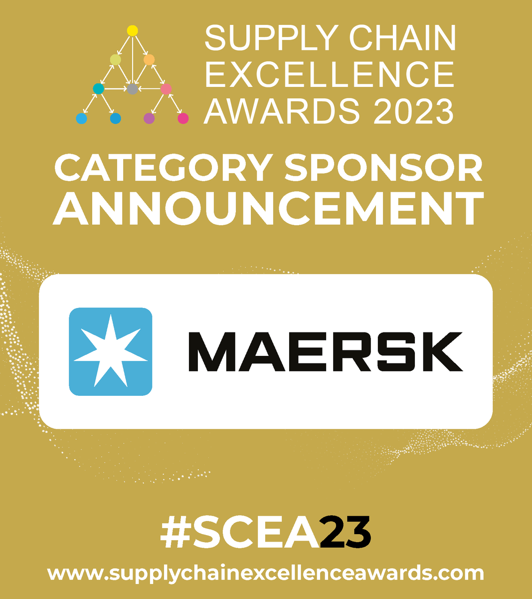 SCE_Awards's tweet photo. Great news! @Maersk is sponsoring the Supply Chain Excellence Awards 2023!

They'll be sponsoring 'The Maersk Logistics and Services Supply Chain Strategy and Design Award'!

Celebrate with 800 of the industry's top supply chain professionals.
Book  now:
https://t.co/5aoP9rWOoq https://t.co/BEqr1uSEnJ