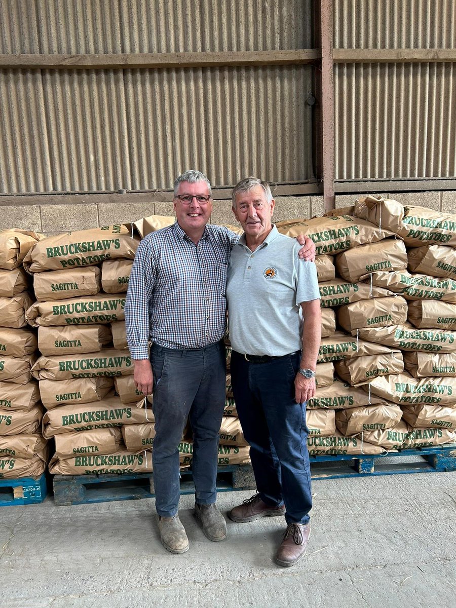 Meet the two Richard's! Long time Scott &amp; Newman LTD supplier Richard Bruckshaw with our long serving member of field staff Richard Jones. The Bruckshaw family have been suplying S&amp;N with chipping potatoes for over 50 years. Rich Jones started working for S&amp;N in 1961! 62 years!