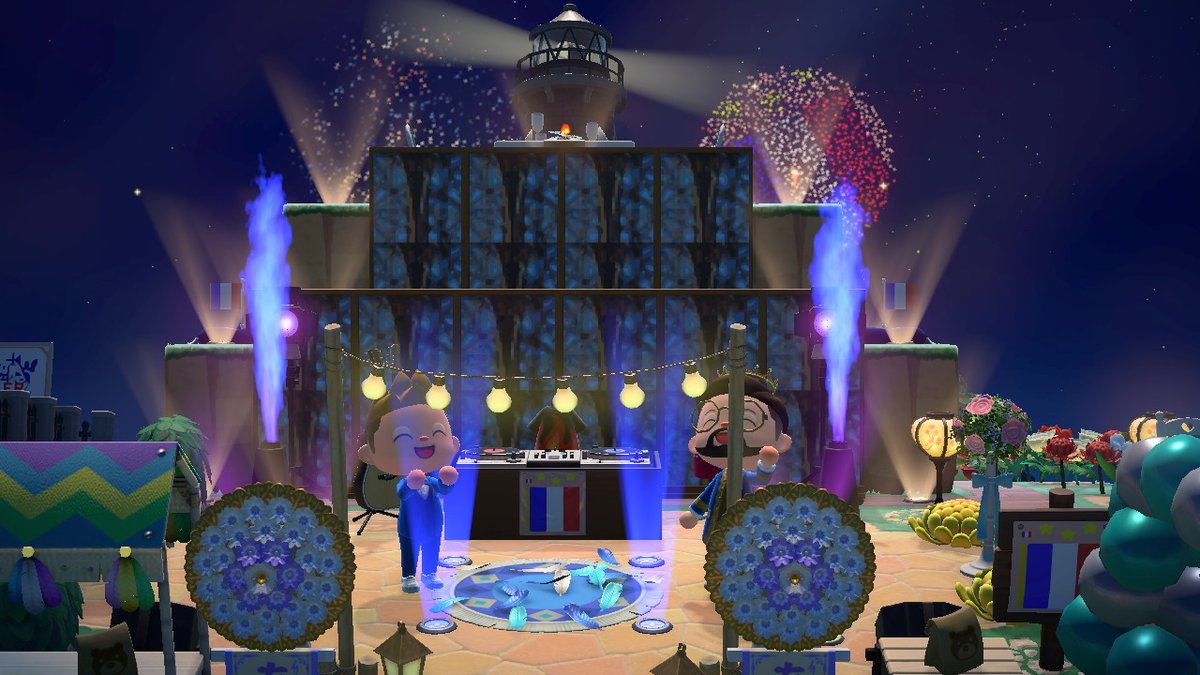Mikacrossingfr's tweet photo. fête pour la rénovationde la tour eiffel !

 #AnimalCrossing #ACNH #NintendoSwitch https://t.co/3y9C93yoYC
