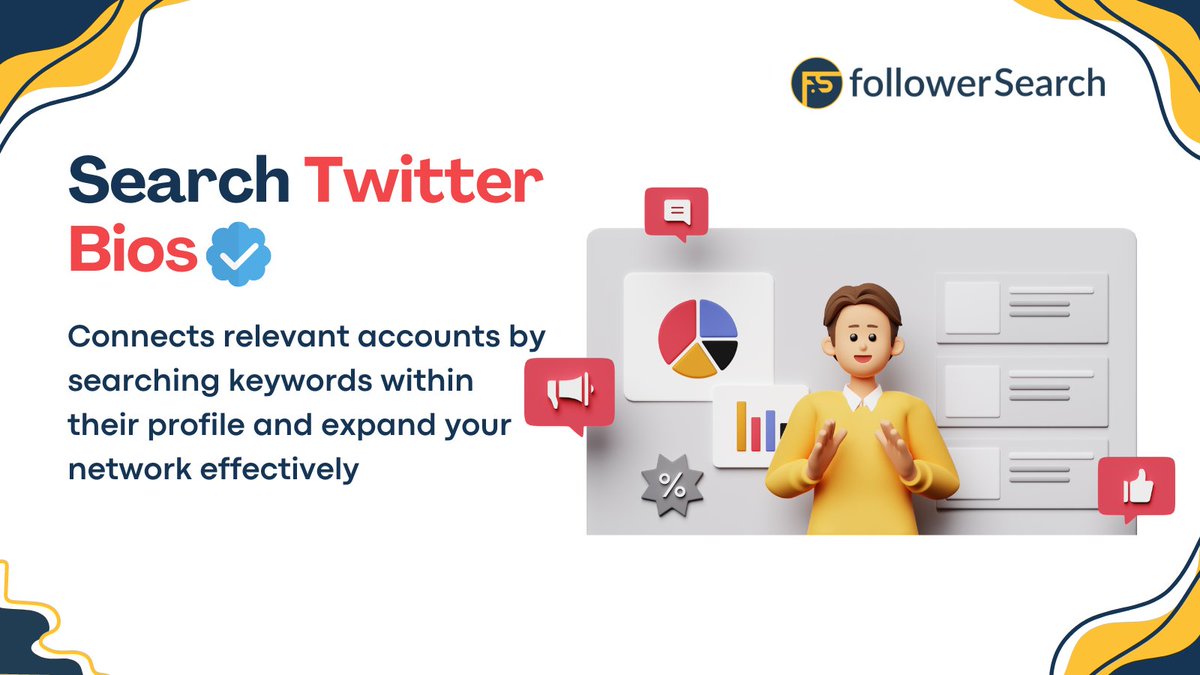 SearchFollower's tweet image. Enhance your network connections effortlessly by discovering pertinent accounts through keyword searches within their profiles. 🌐🔍 

#Networking #ExpandYourReach #Followersearch #TwitterMarketing #Twittertool #socialmediamarketing