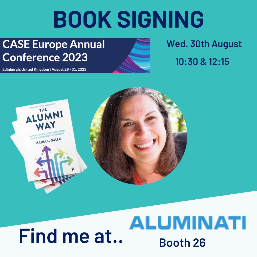 Well, we are gearing up @CASE_Europe Annual Conference #CEAC23 in #Edinburgh next week. We're delighted to announce that @AlumniWay will be joining us at our stand for an exceptional signing of her book. Come and find us at booth 26!