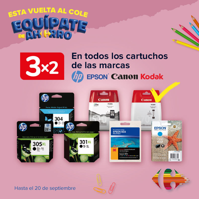CarrefourES's tweet photo. 📚 ¡Equípate de ahorro esta vuelta al cole! 👧👦 Aprovecha todas nuestras ofertas en papelería, material escolar ¡y más! 🏫 Solo hasta el 20 de septiembre