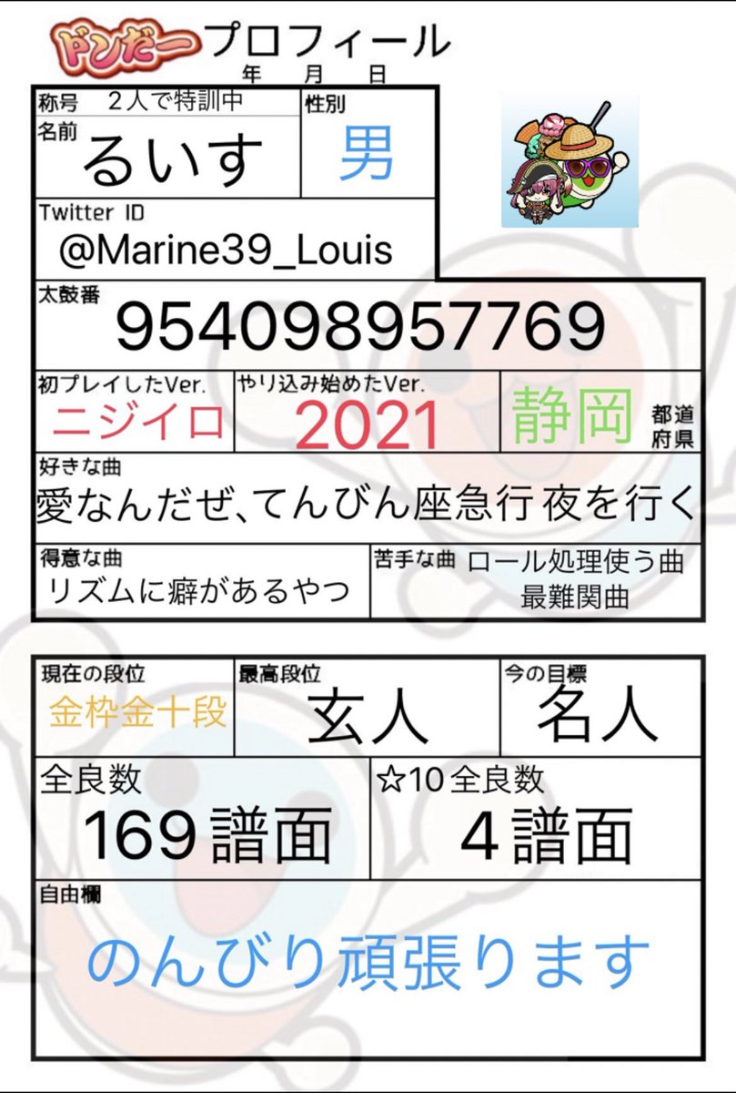 Marine39_Louis's tweet photo. 固定
静岡でまったり太鼓やってます
名人とりたい
ホロリスなのでホロライブのお話したいです！ https://t.co/SSQaCSkRDa