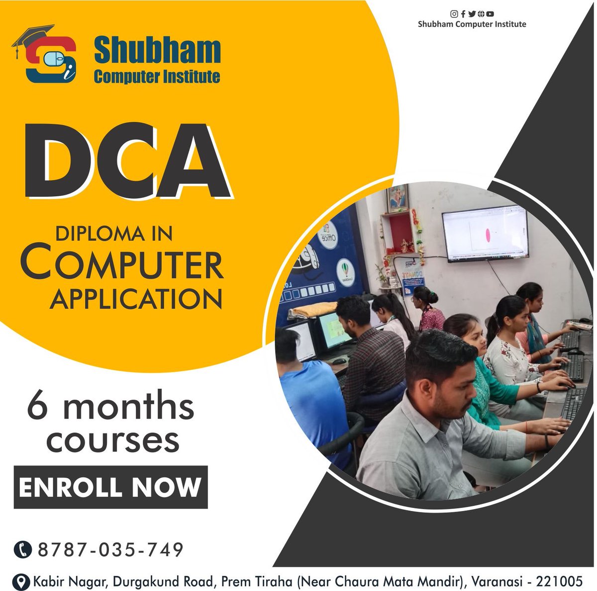 ShubhamComput10's tweet image. The Diploma in Computer Application program offers comprehensive training in various aspects of computer usage. #DiplomaInComputerApplication #ComputerSkills #DigitalLiteracy @shubham_computer_institute