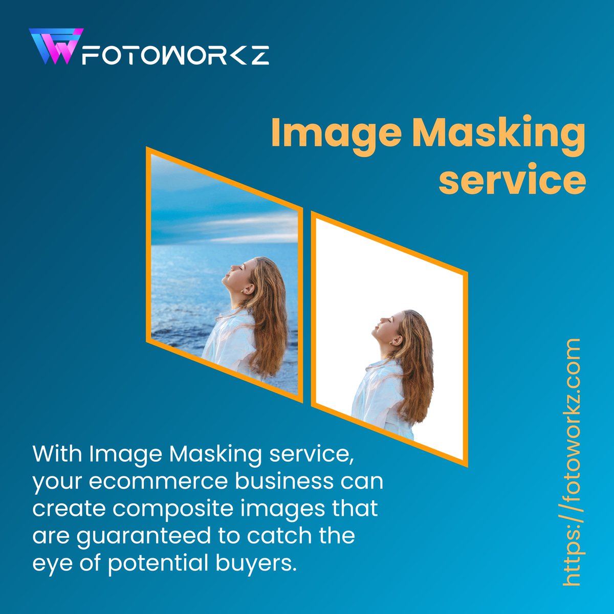 Transform your visuals with our top-notch Image Masking service!✨ Say goodbye to dull backgrounds and hello to creativity unleashed. 🌈 From product photography to profile pics, achieve the look you want effortlessly. tinyurl.com/4n4vre4c #ImageMasking #Ecommerce #FotoWorkz