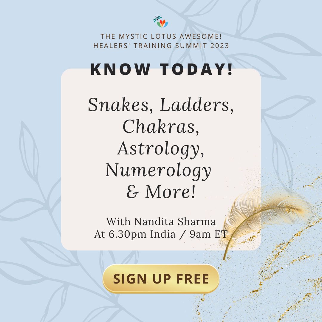 TheMysticLotus's tweet image. Coming up, Today! 💫✨

Deeper #meanings and #insights from the Mokshapat (original snakes and ladders #game)

PLUS LIVE DEMOS 🌸

See you soon! Sign up FREE here for the call link if not done already for the summit: bit.ly/ML-HTS23-Signup