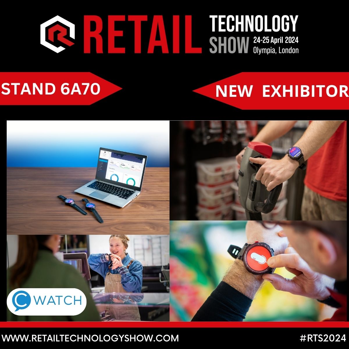 RetailTechShow's tweet photo. Welcome to our latest exhibitor #Cwatch - to Learn more about them register your interest to attend #RTS2024 - Register interest here- https://t.co/Uz6ZwpMxLZ Want to exhibit? https://t.co/BJonNiE1N4 https://t.co/OlEdubnLLe