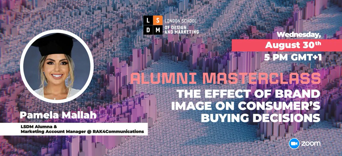 LSDMLondon's tweet image. 💡 Don't miss our next Masterclass with Pamela Mallah, discussing the following topic: "The Effect of Brand Image on Consumer's Buying Decisions"

👉 August 30th, at 5:00 PM (GMT+1). Register here 🔗 buff.ly/3EcHOfW

#LSDM #Marketing #BrandImage #Consumer #BuyingDecisions