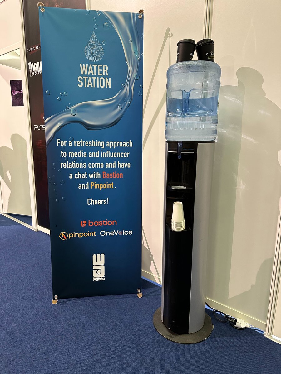 ThisIsBastion's tweet photo. Currently at @gamescom?

Head over to the @uk_ie stand for a break from the show floor and grab a free water bottle and refreshments while you're there.

#Gamescom2023 #VideoGameAgency #GamingPR #Cologne #UKIE https://t.co/W2zz49McXe