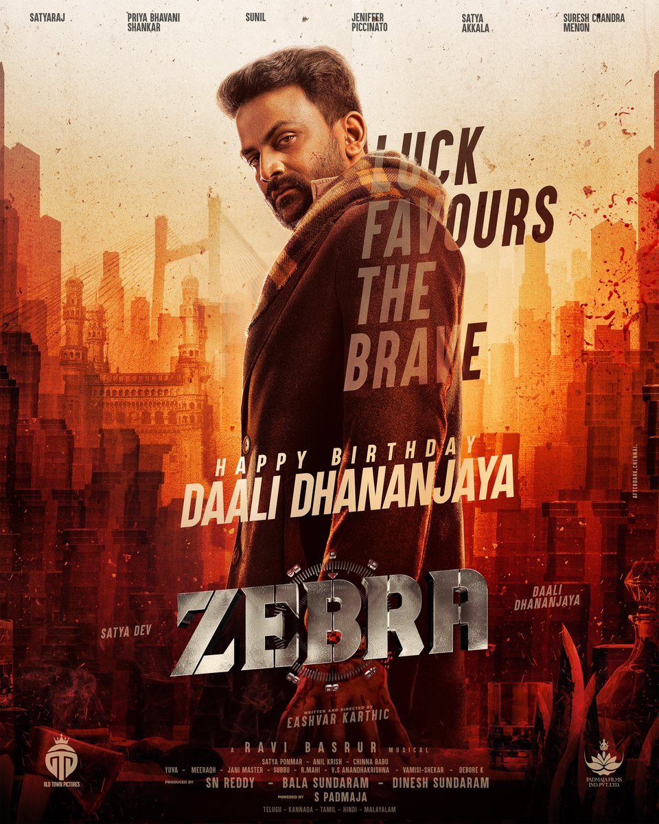 Thanks team #Zebra❤️ 

<a href="/ActorSatyaDev/">Satya Dev</a> @priyabhavanishankar #SathyaRaj @EashvarKarthic 
@iambalasundaram @snreddy2 @dinasundaram @oldtownpicturesoff <a href="/padmajafilms_/">padmajafilms</a> 
@ravibasrur @jenifer
