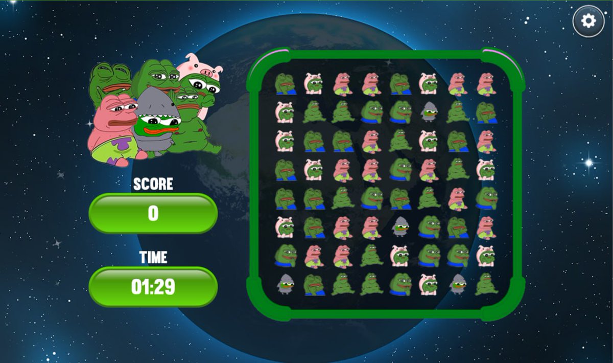 Join our First community event:  All you need to do to win 0.05 eth is to play the game and register the highest score. We will send 0.05eth  to the 2 top scores. The length of event is 3 hours from now

game.pepesagaerc.com

dextools.io/app/en/ether/p…

#SHIA #PEA