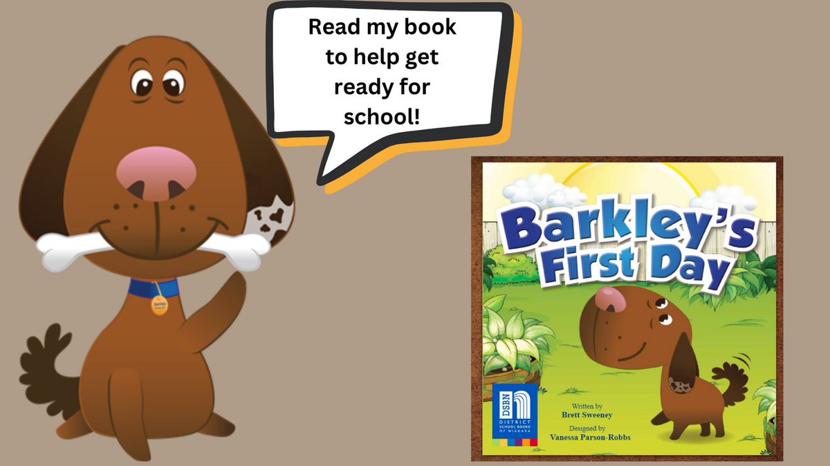 Read Barkley’s First Day together will help your your child get ready for Kindergarten. Barkley, our friendly and adorable Kindergarten mascot, helps children understand what it may feel like to start their first day of school. bit.ly/47BRWwl #DSBN #kindergarten