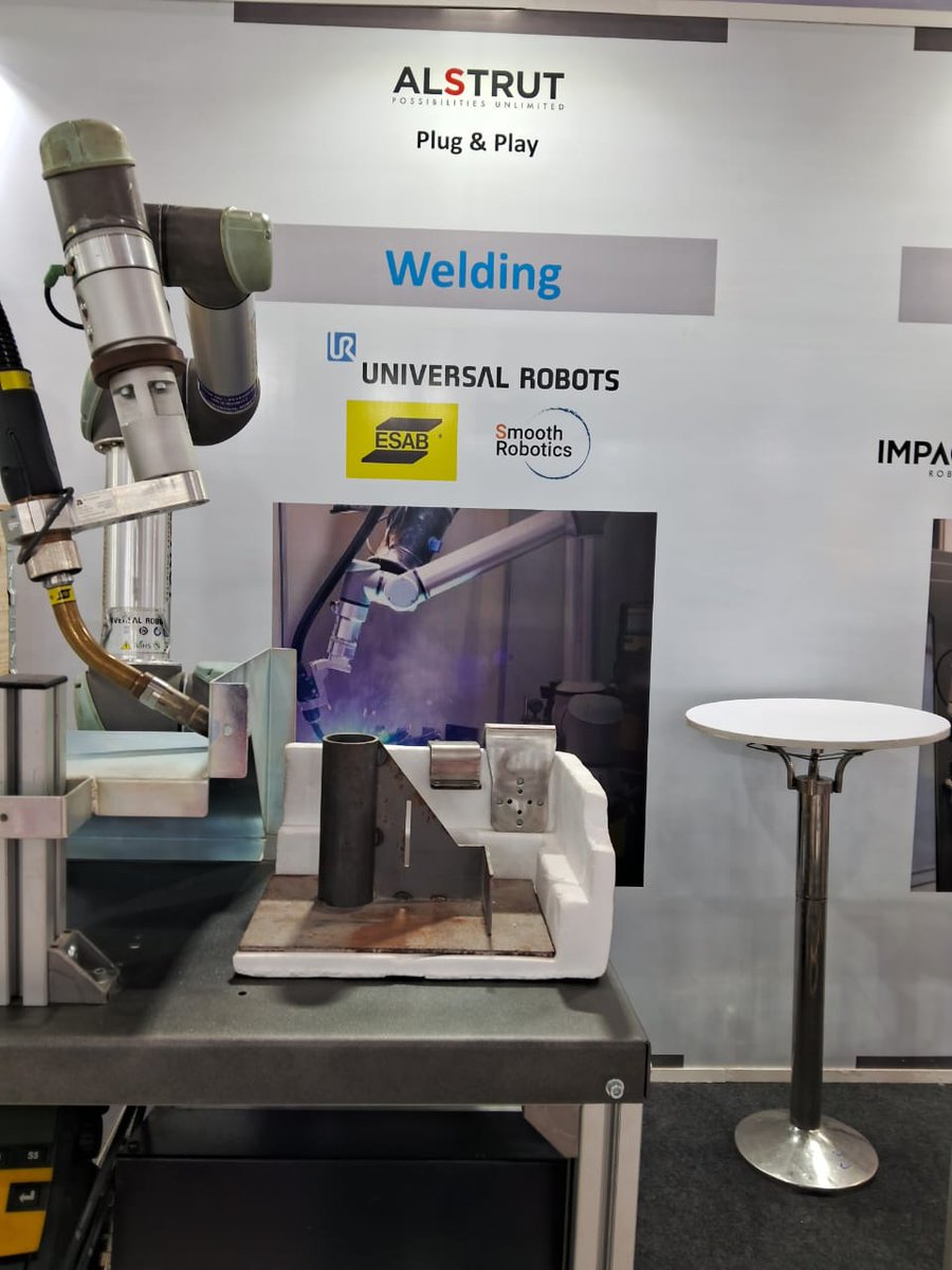 Day 1 of #AutomationExpo2023 is here! 🎉 Join SmoothTool in Mumbai at Alstrut India's stand, Hall 1, Booth I4 & I5. Explore our innovative cobot welding solution. 🤖💥 #cobotwelding #robotics