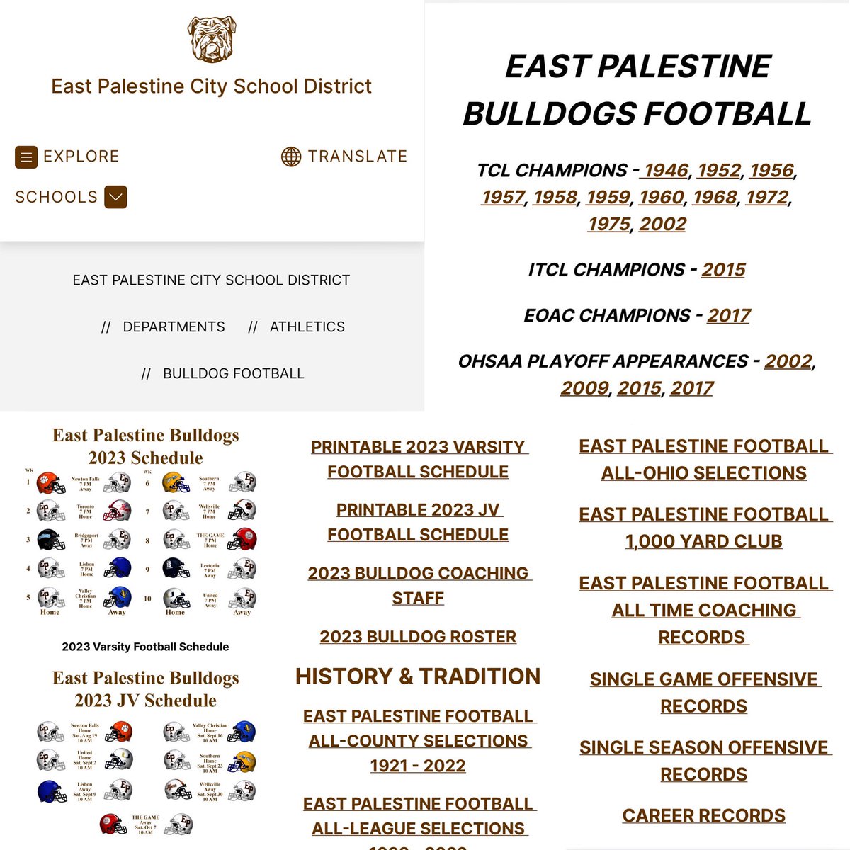 EP_BulldogFB's tweet image. Don’t forget that we keep the most up to date information &amp;amp; Bulldog Football history on our webpage!! Go check it out!!

myepschools.org/page/bulldog-f…

#epfootball #bulldogfootball #eastpalestine #bulldogs #onepercent #fridaynightlights #highschoolfootball #epstrong #football