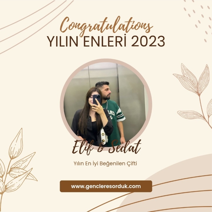 Gençlere Sorduk Yılın Enleri”nde bu yıl “Yılın En İyi Beğenilen Çifti” #KısmetseOlurAşkınGücü programıyla aşkları başlayan Elif Nur Yel & Sedat Polat oldu. #ElSed