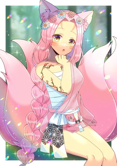 ミリ()さんのOC、ミリさんを描かせて頂きました!リクエスト有難うございますI drew Milli's OC, Milli! Thank you for your request  #よその子 #けもみみ 