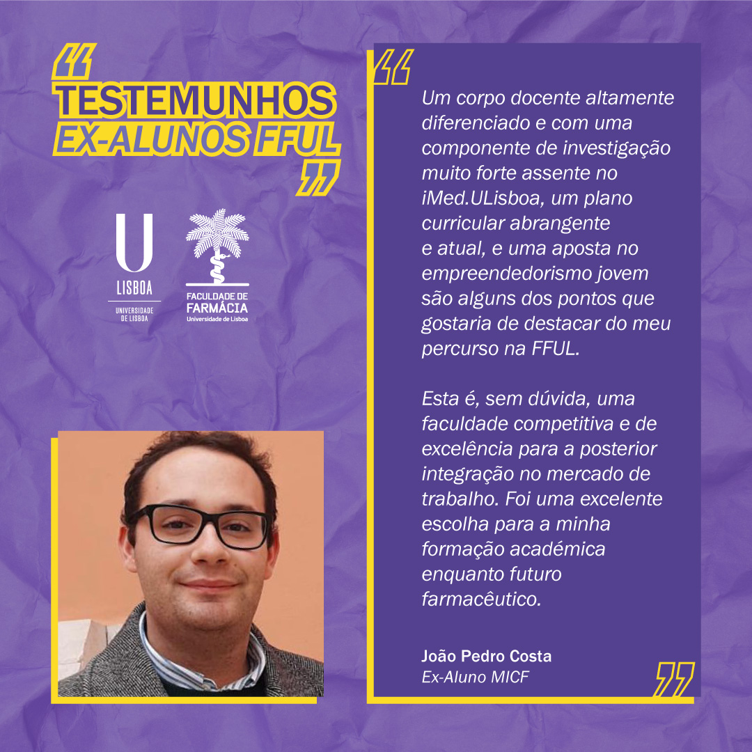 facfarmaciaUL's tweet photo. O João terminou este ano o #Mestradointegrado em #CiênciasFarmacêuticas. 🧑‍🎓 No seu trabalho final analisou o potencial do uso de ingredientes marinhos 🌊 em produtos de #cosmética.
Desejamos-lhe muito sucesso nesta nova etapa!

#Mestrado #EnsinoSuperior #Testemunho #FFUL https://t.co/rrt9IIbFvl