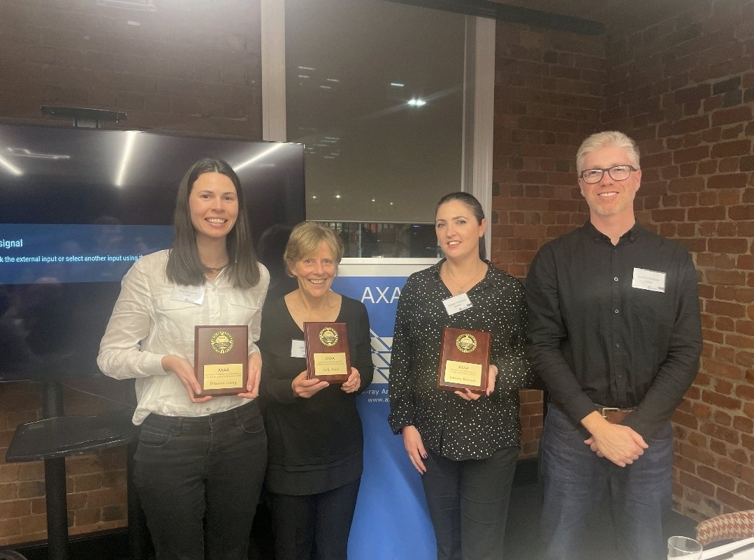 The 2020 @AXAA_org Award recipients were all women, all the first women to recieve the award in each category. Proud to be part of this cohort of deserving awardees. Congrats to Sally Birch & @briganly. #womeninstem @WomenSciAUST