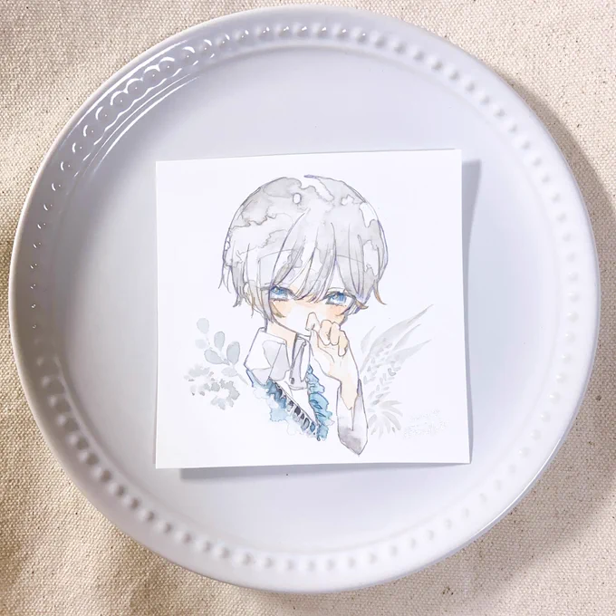 照れ顔シリーズ𓈒𓂂𓏸 はにかみ  #イラスト