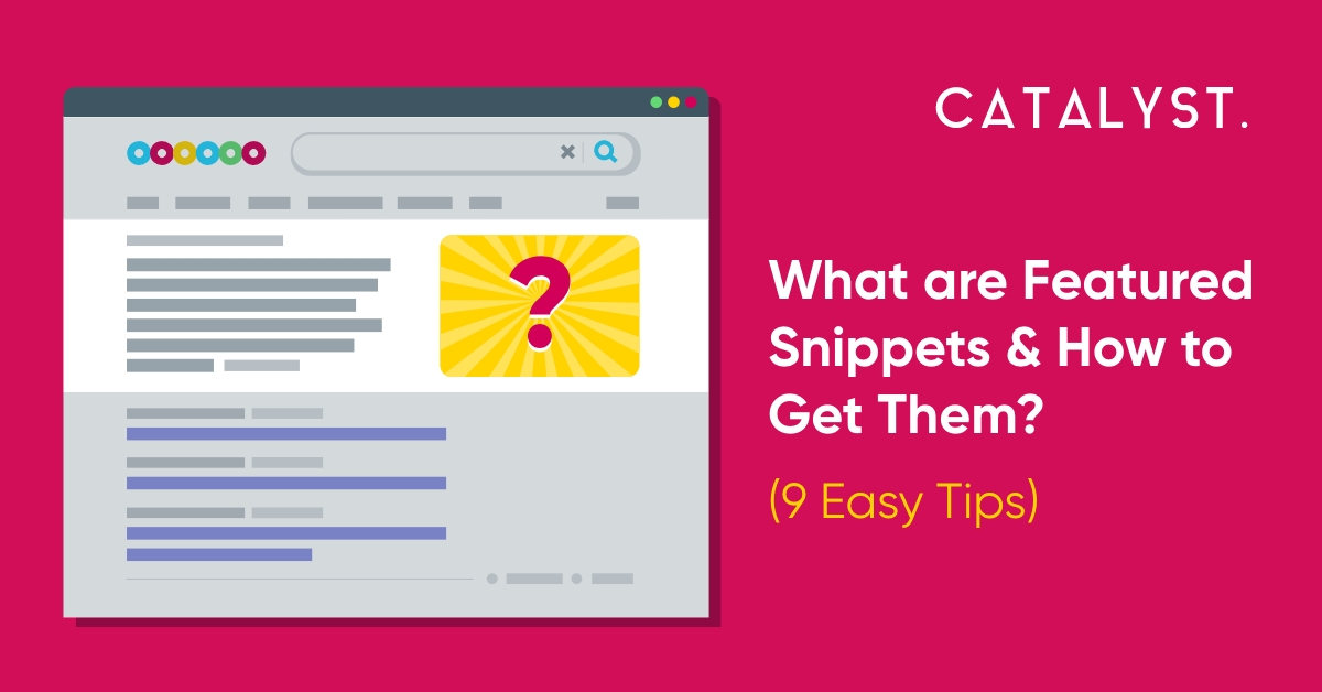 catalystGDM's tweet image. Featured snippets steal roughly 20% of all traffic from the number 1 organic result. By successfully ranking for a featured snippet, you’ll see a substantial boost to relevant traffic.

Read our latest blog to find out more: bit.ly/3YHcIqr

#seotips #featuredsnippets