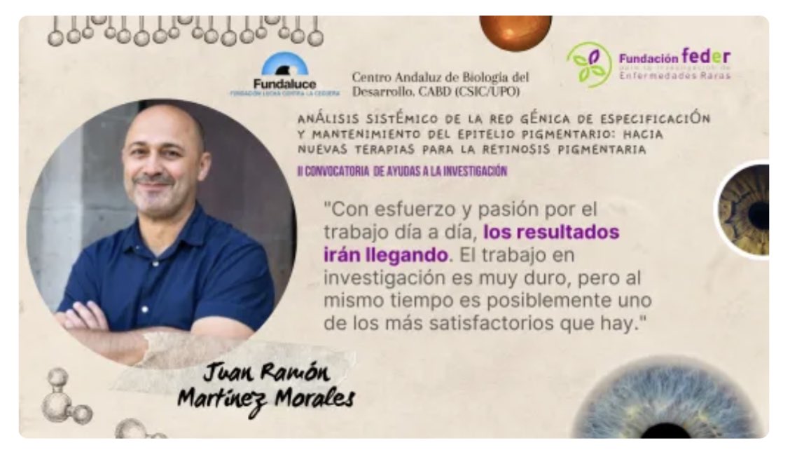 No pierdas la entrevista de <a href="/JuanRMartinezMo/">Juan R. Martinez-Morales</a> del #CABD a <a href="/FEDER_ONG/">FEDER | Enfermedades Raras</a> donde cuenta su experiencia investigando #enfermedadesraras ! 👀🧬🐟

 ➡️ enfermedades-raras.org/actualidad/not…