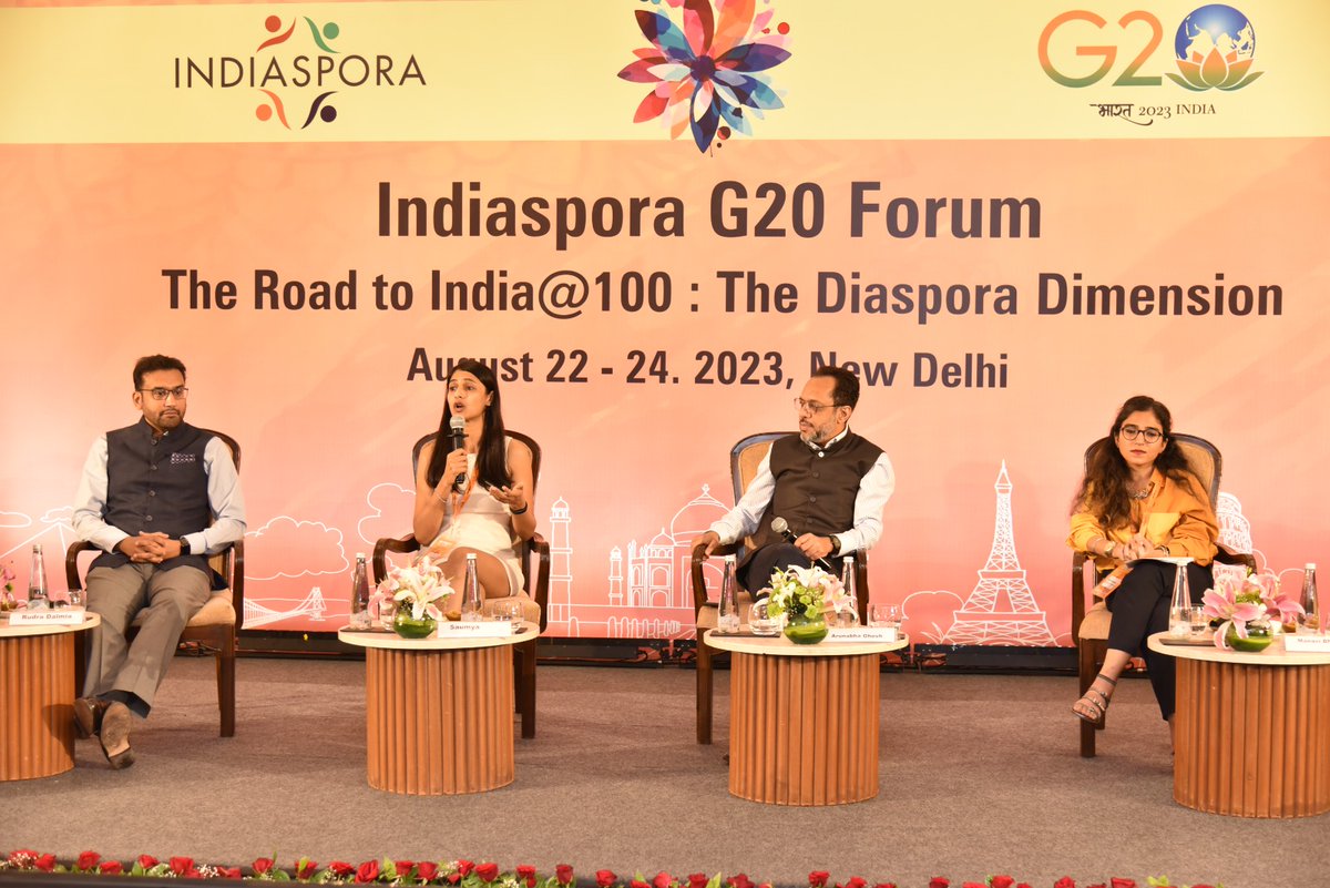 IndiasporaForum's tweet photo. Take a sneak peek into the enlightening 'Together for Tomorrow' Joining Hands for a Sustainable Future breakout session.
#IndiasporaG20Forum #GlobalEngagement #G20India #Sustainability #SustainableTomorrow #JoiningHands https://t.co/d7kNVpcBYI