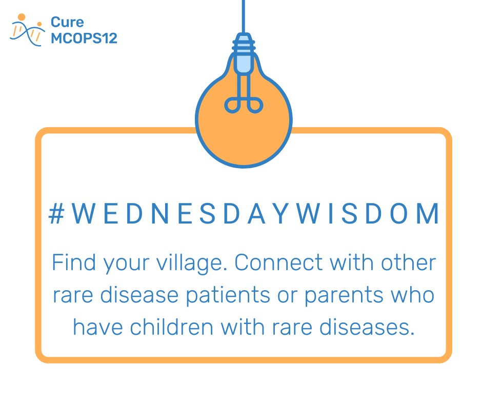 Whether you're a #RareDisease patient or a parent, this journey can feel isolating and frustrating. But on this #WednesdayWisdom, always remember: you're never alone. 

#RareDiseaseCommunity #MCOPS12 #CureMCOPS12 #community