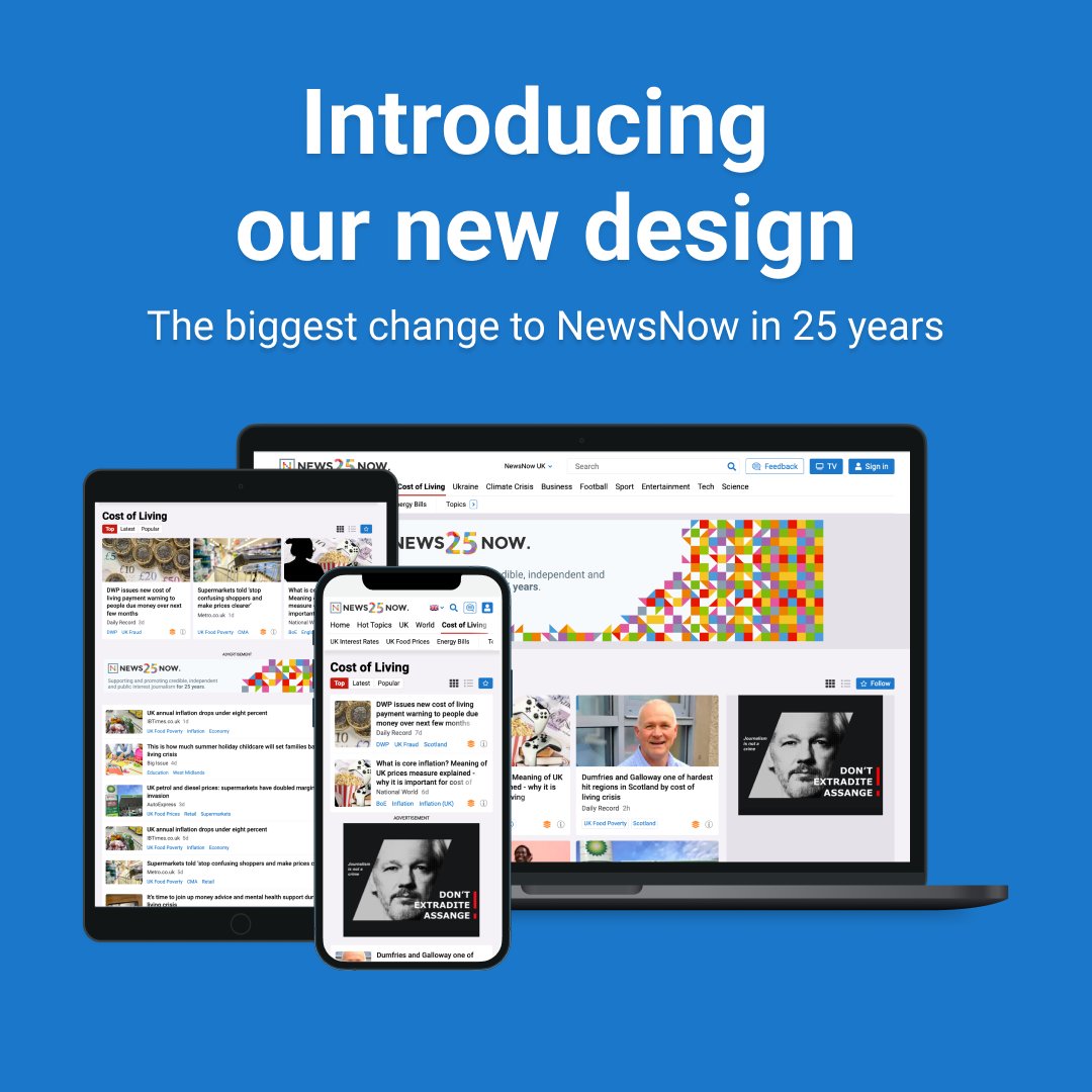 Announcing our new design which represents the biggest change to NewsNow in 25 years 🎉
Releasing in the coming weeks, click the link to learn about the many new features it brings and how we believe they’ll enhance your NewsNow experience.
See what’s new: bit.ly/3OKtOze