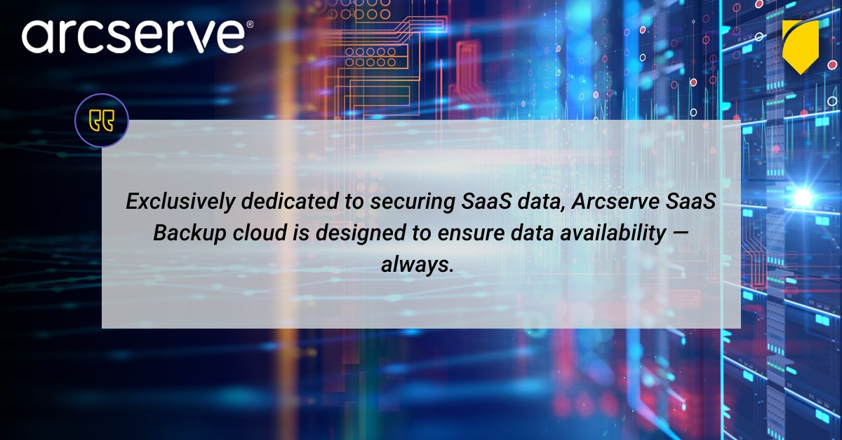 Arcserve's tweet image. These days, businesses rely on #SaaS apps in their day-to-day operations. Not only are you responsible for your #SaaSData, you want to ensure it’s available at all times. Your #BusinessContinuity relies on it. 💡

okt.to/2ARZq6