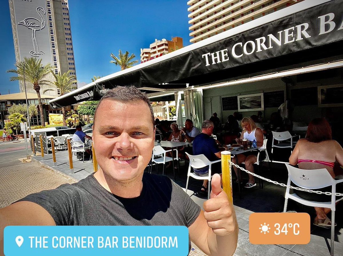 CornerBarBeni's tweet photo. Back at it On The Corner🌴 #Benidorm https://t.co/K2rZxWB9ju