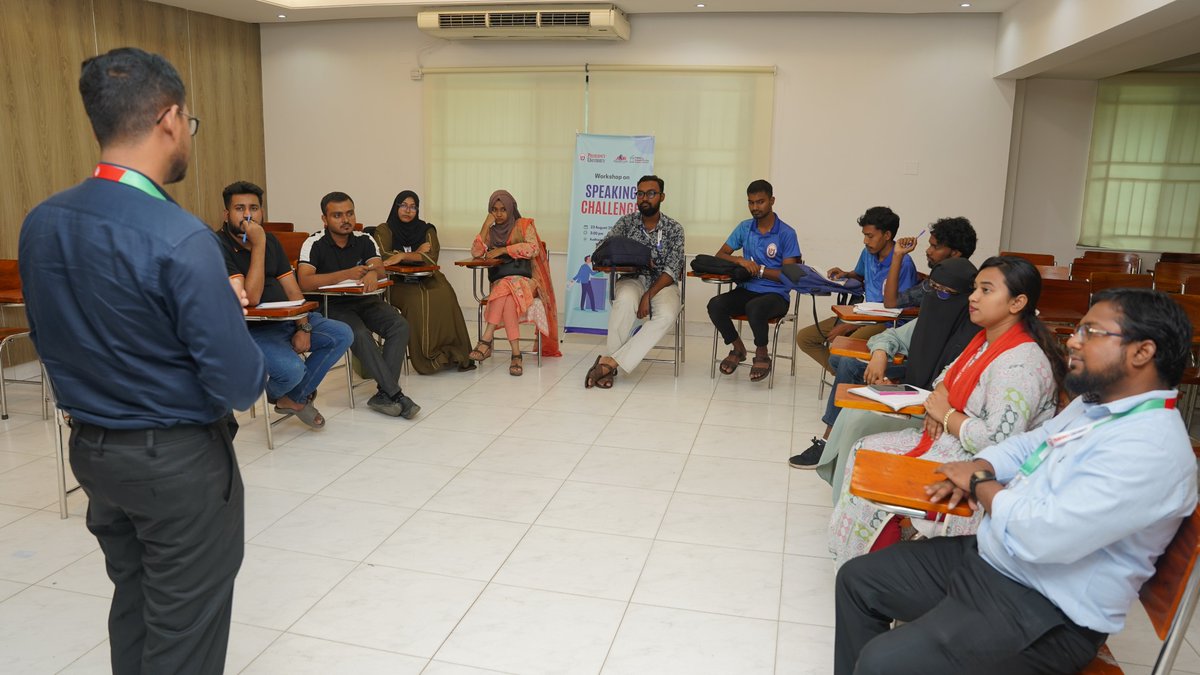 presidencyuniv's tweet image. 🎤🚀 Unlock Your Potential: &quot;Speaking Challenge&quot; Workshop on Mastering Public Speaking! 🗣️🌟

Office of the Student Affairs and Career Services hosted an empowering workshop - &quot;Speaking Challenge.&quot; 🎉📢 
 
🌎🎙️ #SpeakingChallenge #SkillsForSuccess #presidency #university
