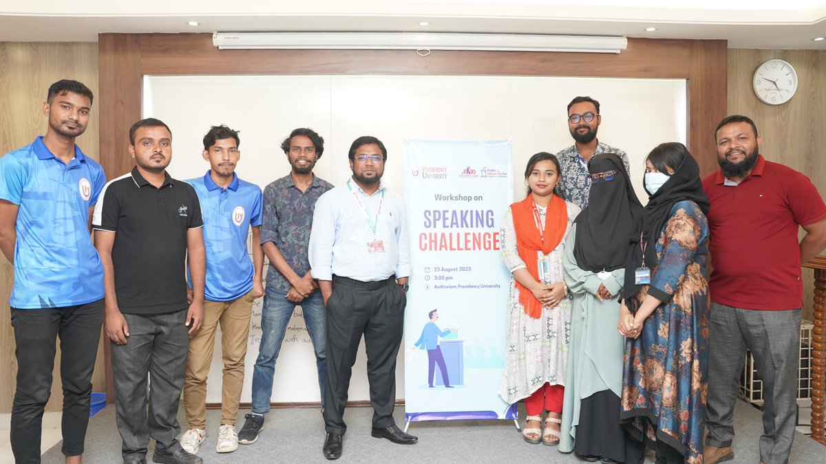 presidencyuniv's tweet image. 🎤🚀 Unlock Your Potential: &quot;Speaking Challenge&quot; Workshop on Mastering Public Speaking! 🗣️🌟

Office of the Student Affairs and Career Services hosted an empowering workshop - &quot;Speaking Challenge.&quot; 🎉📢 
 
🌎🎙️ #SpeakingChallenge #SkillsForSuccess #presidency #university