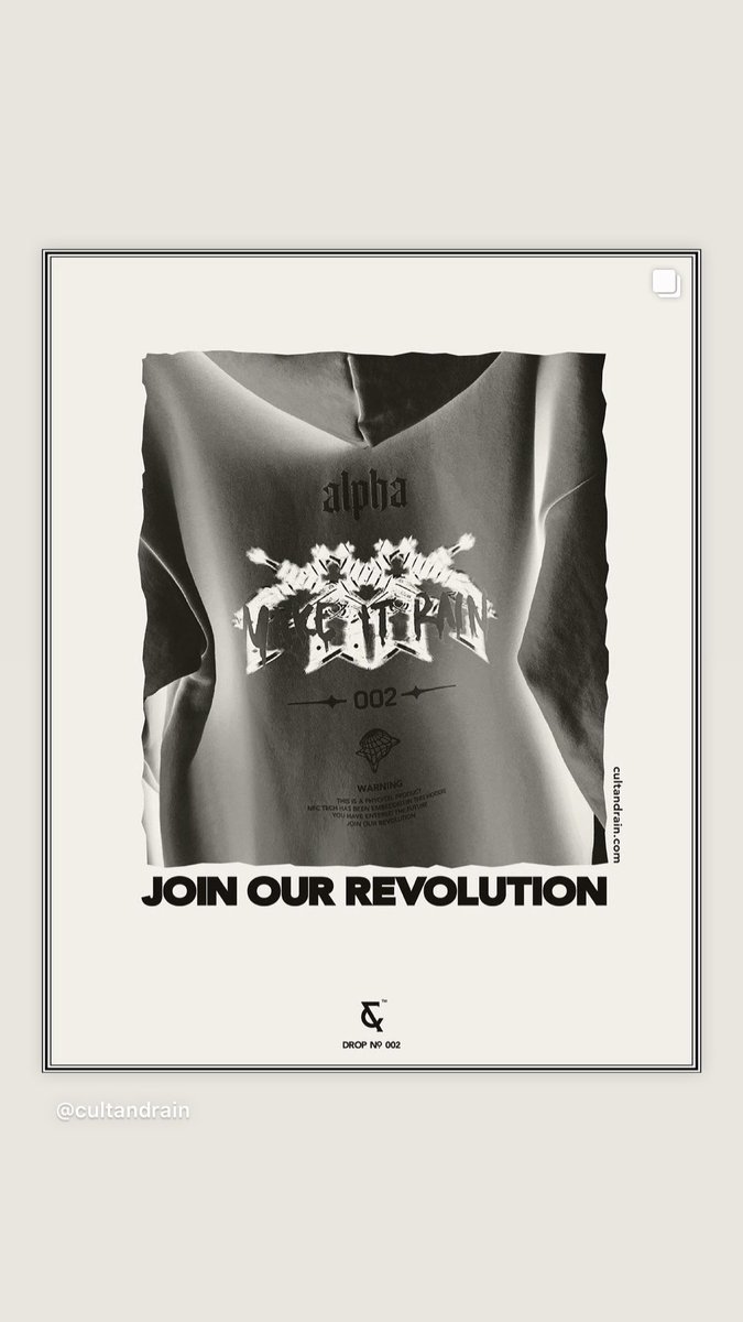 cultandrain's tweet photo. Join our R E V O L U T I O N ๐ช๐ฝ
If you have, youโre in the right place.
If you havenโt yet, youโll see what #techdrip is all about https://t.co/afJlt7WoWC