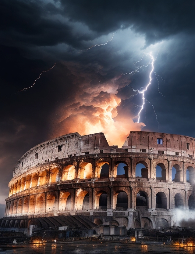 _Makoto69_'s tweet photo. Hace 1,805 años, el Coliseo de Roma fue devastado por un incendio causado por un rayo durante una tormenta. Un recordatorio de cómo el tiempo y la naturaleza pueden dejar su huella incluso en las maravillas más grandes de la humanidad. 🔥🏛️ #Historia #ColiseoDeRoma https://t.co/u935lMoNvO