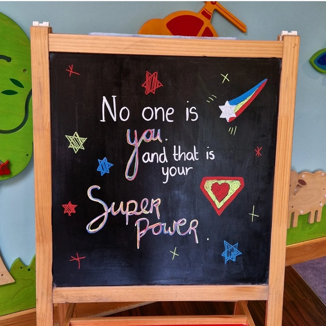 No one is YOU,
 And that's your SUPERPOWER 🦸‍♂️

#blackboardquotes #superpower #QOTD <a href="/LauraLynnHouse/">LauraLynn, Ireland's Children's Hospice</a>
