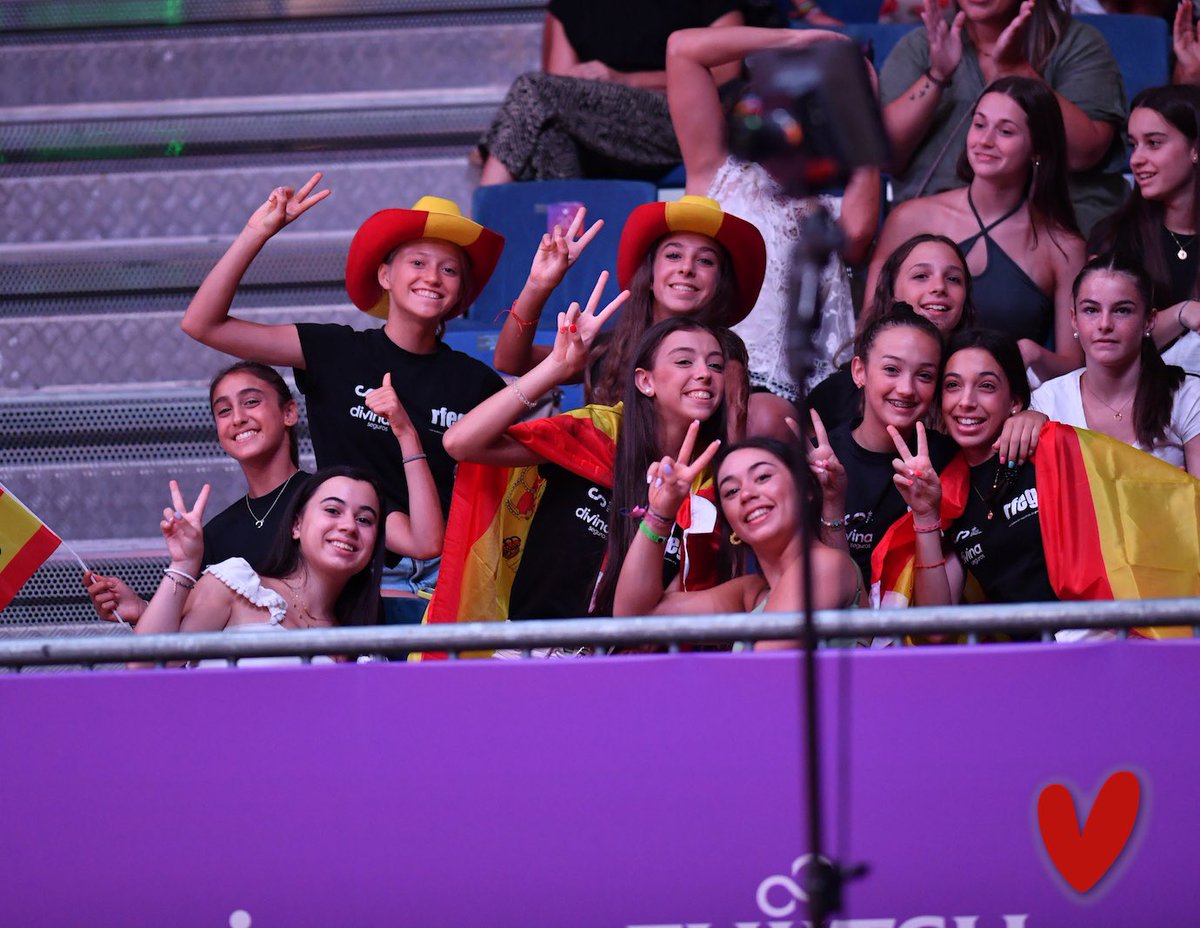 RFEGimnasia's tweet image. ¡No hay otra afición como la española! 🇪🇸💥 #RhyWorlds2023