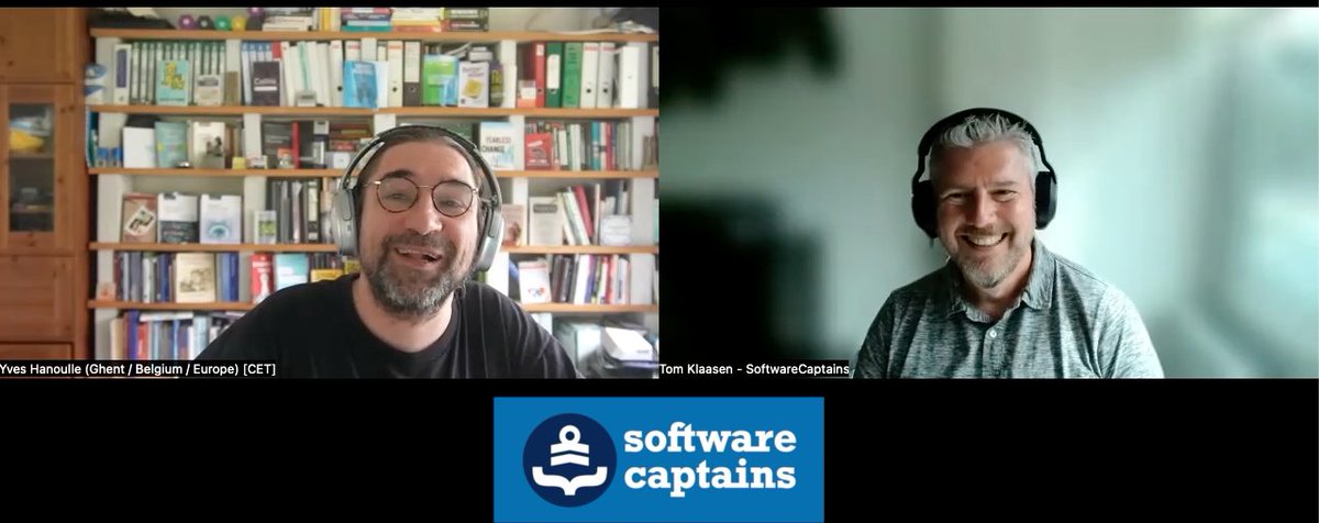 'Software is een teamsport' Ik had een interessante babbel met @YvesHanoulle : softwarecaptains.be/blog/podcast-y…