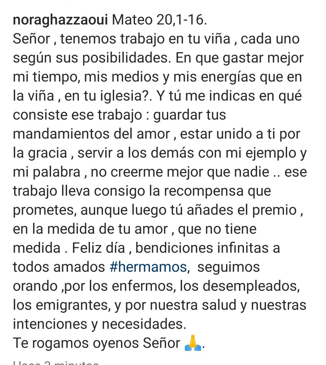 pgnora's tweet photo. Id también vosotros a mi viña : todo hombre ,también,los alejados y los incrédulos, están llamados a trabajar en la viña del Señor y recibir su paga . Estos últimos han trabajado solo una hora y los has tratado igual que a nosotros. Dios paga en la medida sin medida d su amor  🙏 https://t.co/reXrlb9fY3
