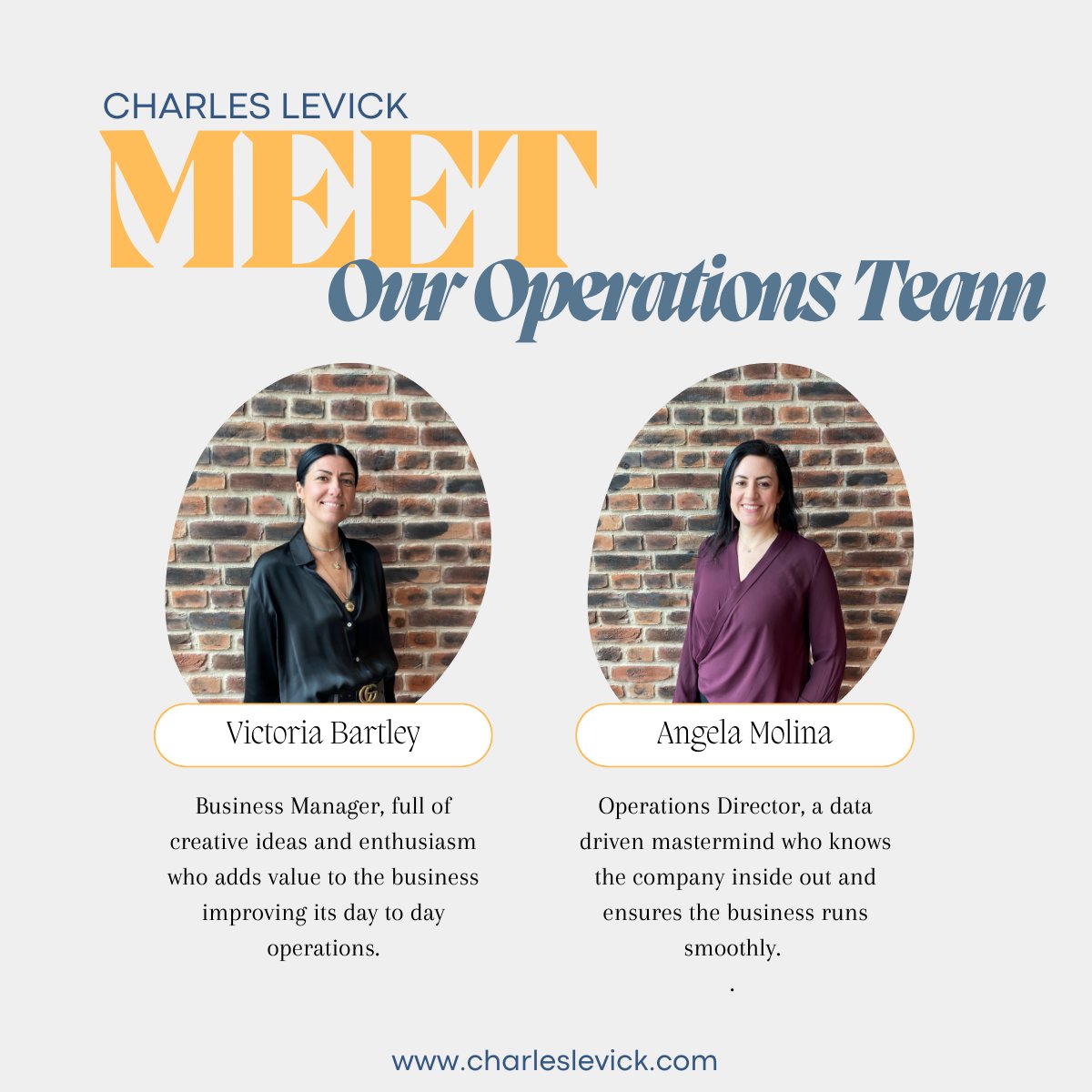 Charles Levick Ltd (@charleslevick) on Twitter photo Meet our Operations Team! Angela Molina & Victoria Bartley are integral members of our company, providing expert support in office management, and business operations. Their dedication ensure that our consultants are always supported and the company runs smoothly and efficiently. Meet our Operations Team! Angela Molina & Victoria Bartley are integral members of our company, providing expert support in office management, and business operations. Their dedication ensure that our consultants are always supported and the company runs smoothly and efficiently.