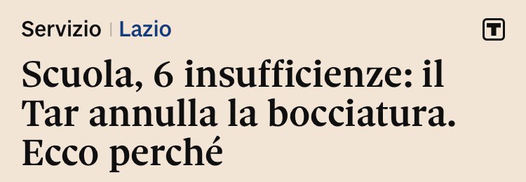 Se il #TAR annulla le bocciature è perché la #suola non ha fatto il suo dovere. Il problema è sempre lo stesso, serve più TEMPO SCUOLA. 

I ragazzi devono essere messi nelle condizioni di recuperare, e per recuperare servono tempi distesi e interventi mirati.