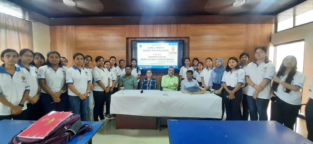Assamforestryr1's tweet photo. Excited to discuss the 'Scope &amp; trend of #WildlifeandForestryResearch in Assam' with faculties and PG students at USTM. Gratitude to USTM authority for this opportunity. 🌿 @assamforest @AFS_Assam @CMOfficeAssam @cmpatowary @mkyadava @sonalighoshdws https://t.co/PSXNQEh2ue