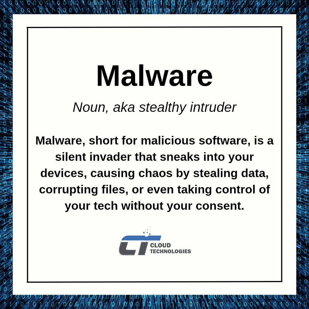 #Malware can turn your digital world upside down.

We're on a mission to raise awareness of the different forms of #cyberthreats. Like and follow for more!

#MalwareAwareness #Cybersecurity #GuardYourTech #StayVigilant #MalwareDefense