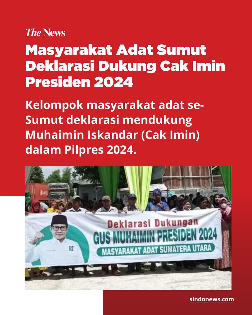 voiceofpkb's tweet photo. Ada sejarah dibalik dukungan pada Gus Imin dari masyarakat adat Sumut. Sejak dulu @cakimiNOW telah perjuangkan masyarakat adat salah satunya dalam reformasi agraria🇮🇩

#mandatdesaadat #GusIminPKBsatu 
Selengkapnya:  https://t.co/38PyRuQRPC https://t.co/B8Yn38jCY8