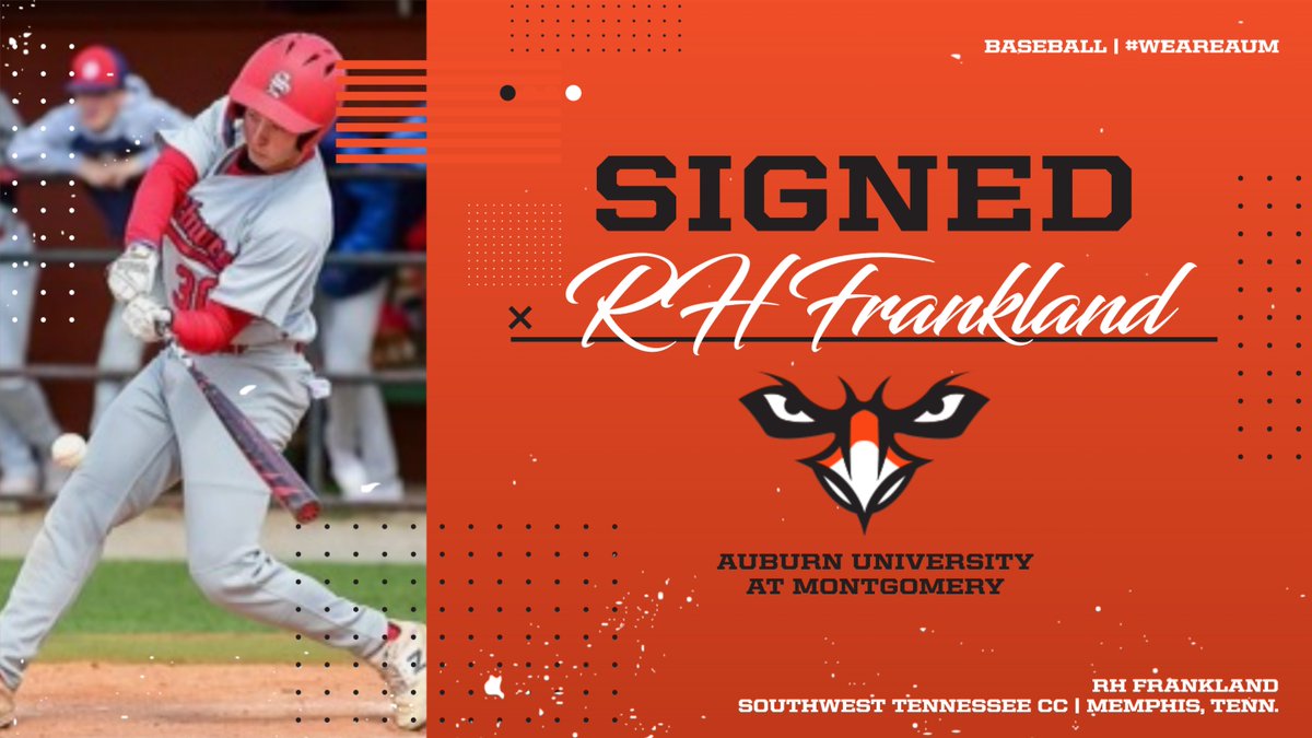 ✍️ NEW SIGNEE ✍️

Welcome to the Warhawk ⚾️ family, RH!

#WeAreAUM