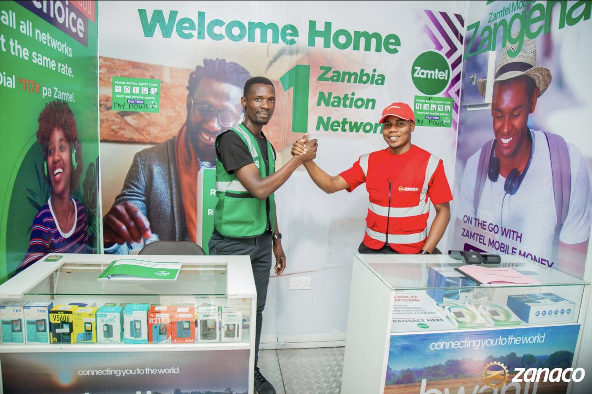 FinInsightZam's tweet image. It’s RED and GREEN making history….

@zanacoplc ✍️ 

Zanaco has partnered with @OfficialZamtel to have Zamtel’s green shop agents act as Zanaco Xpress agents, in addition to Xpress agents in Zamtel service centres.

The signing ceremony yesterday was graced by Zanaco CEO