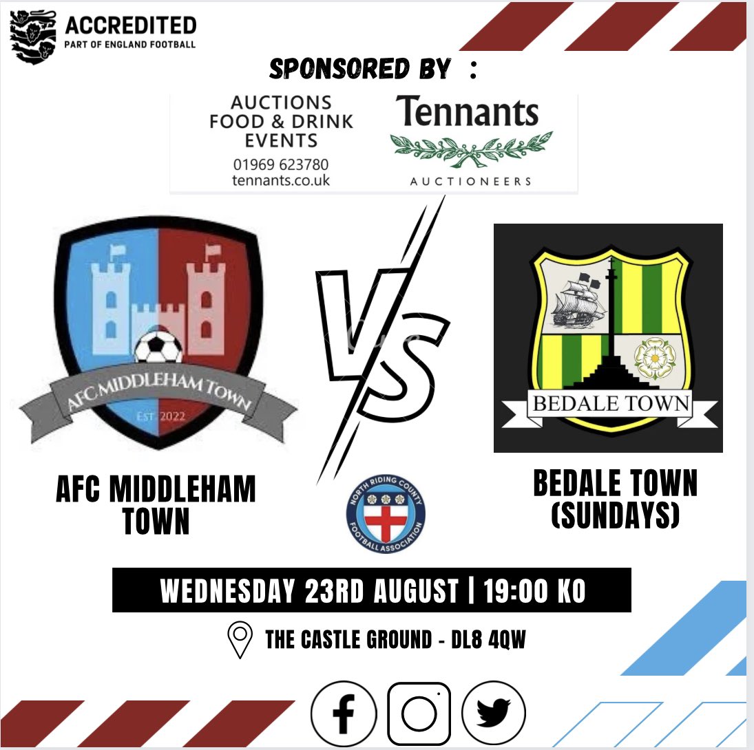 AFC Middleham Town π°π (@afc_middleham) on Twitter photo T O N I G H T | πβ½οΈπ°
#football #grassrootsfootball #NonLeague #groundhopping #groundhoppers #support #follow #yorkshire #middleham #midweek #eveningkickoff <a href="/groundhopper_fc/">Groundhopper FC</a> <a href="/GroundhopperUK/">Football Grounds and Groundhopping</a> <a href="/Groundhopblog/">Groundhoppers blog</a> T O N I G H T | πβ½οΈπ°
#football #grassrootsfootball #NonLeague #groundhopping #groundhoppers #support #follow #yorkshire #middleham #midweek #eveningkickoff <a href="/groundhopper_fc/">Groundhopper FC</a> <a href="/GroundhopperUK/">Football Grounds and Groundhopping</a> <a href="/Groundhopblog/">Groundhoppers blog</a>